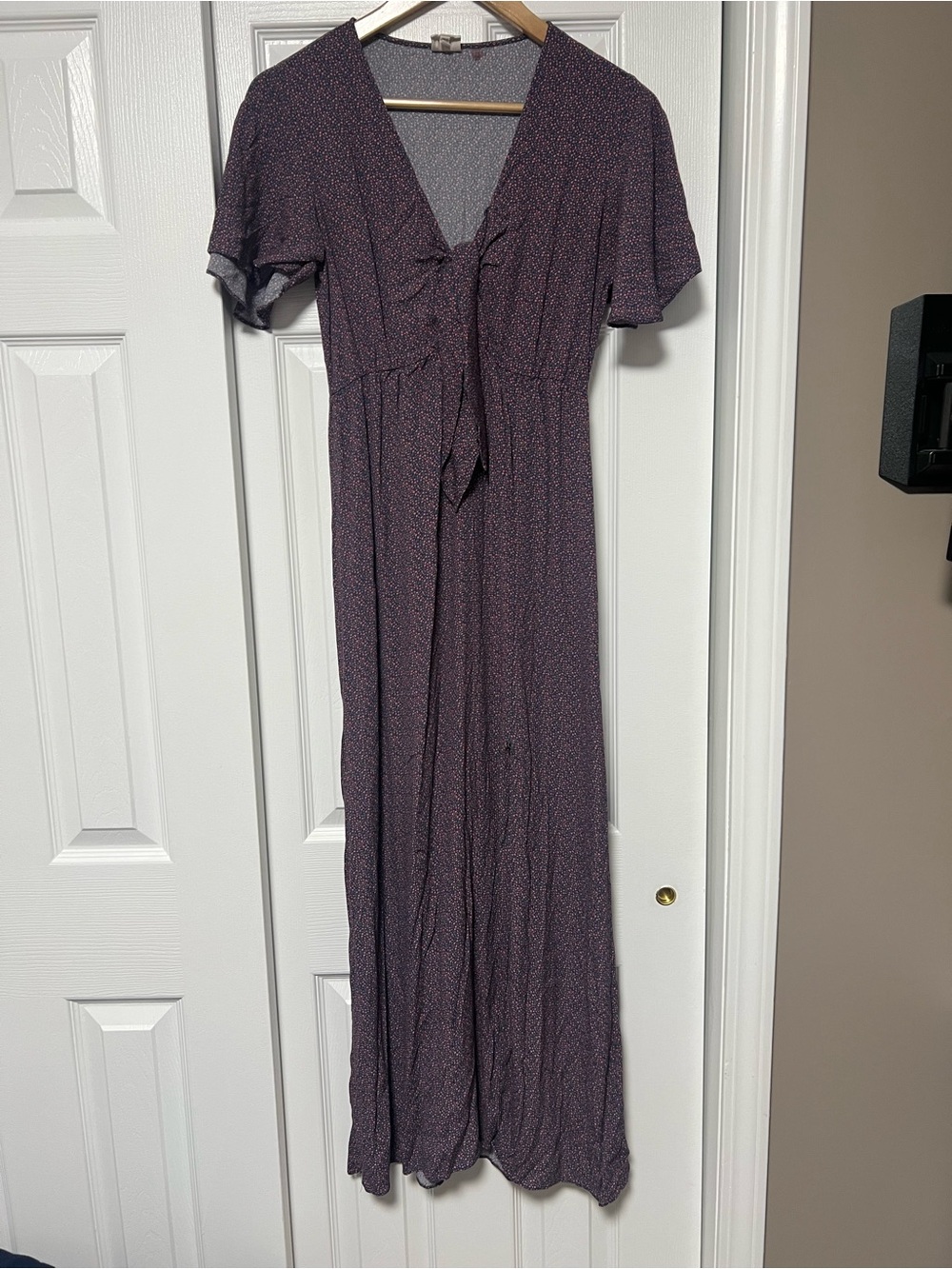 Charli Svea Knotted Floral Crepe Maxi Dress Size 8